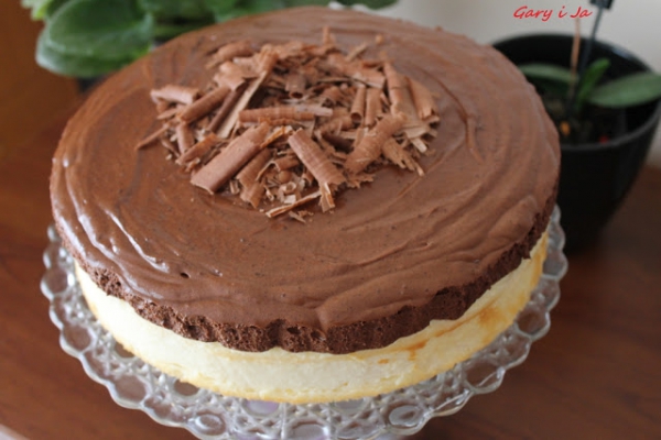 Sernik z czekoladowym musem / cheesecake with chocolate mousse