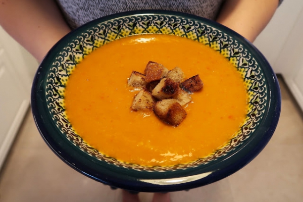 Zupa dyniowa z pomarańczą i imbirem