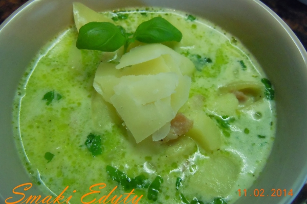 Zupa ziemniaczana z pesto - potato and pesto soup