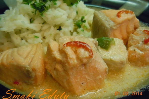 Ryba w sosie curry- fish curry