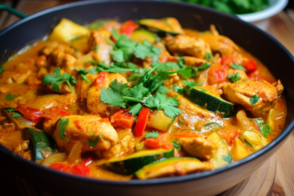 Kurczak curry z warzywami. Danie jednogarnkowe w 25 minut
