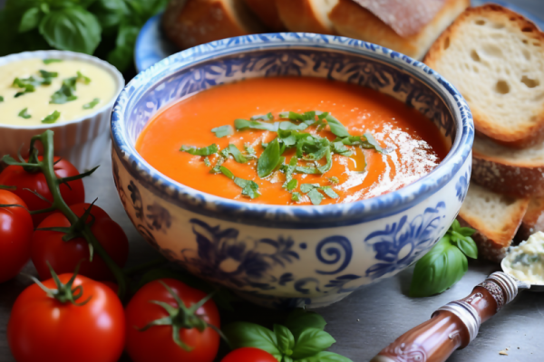 Zupa krem z pomidorów z bazylią: zupa gotowa w 20 minut!