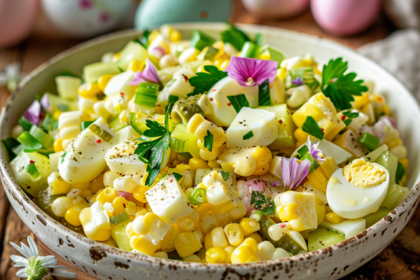 Odkryj idealną sałatkę na Wielkanoc: sałatka z jajek i kukurydzy