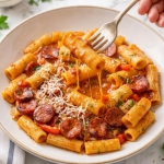 Makaron z chorizo w...