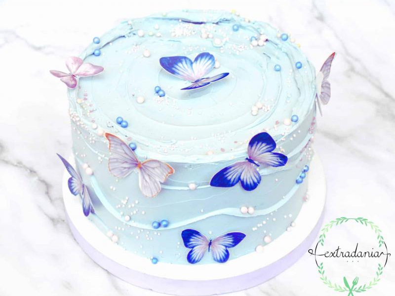 Tort z motylkami