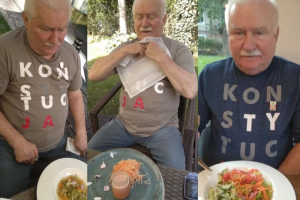 Lech Wałęsa przeszedł na znaną dietę. Średnio mu smakuje, za to schudł i odstawił leki