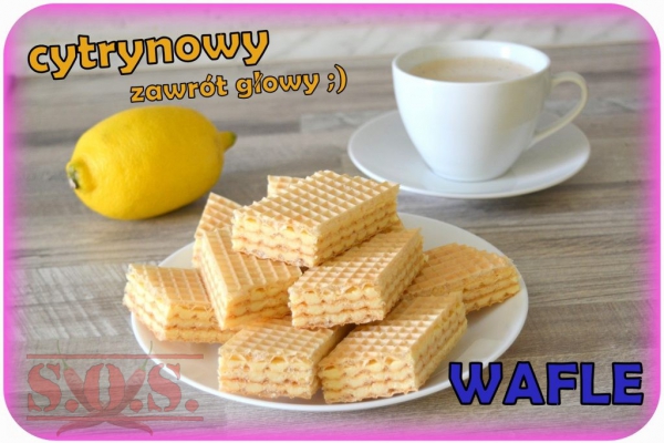 Domowe wafle cytrynowe(z mlekiem w proszku)