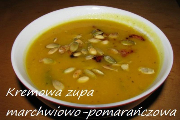 Kremowa zupa marchwiowo-pomarańczowa