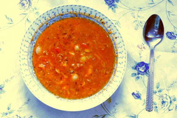 Jesienna zupa z parówkami