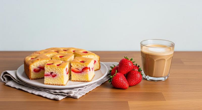 Ciasto truskawkowe – fit wersja domowego klasyka bez cukru i masła