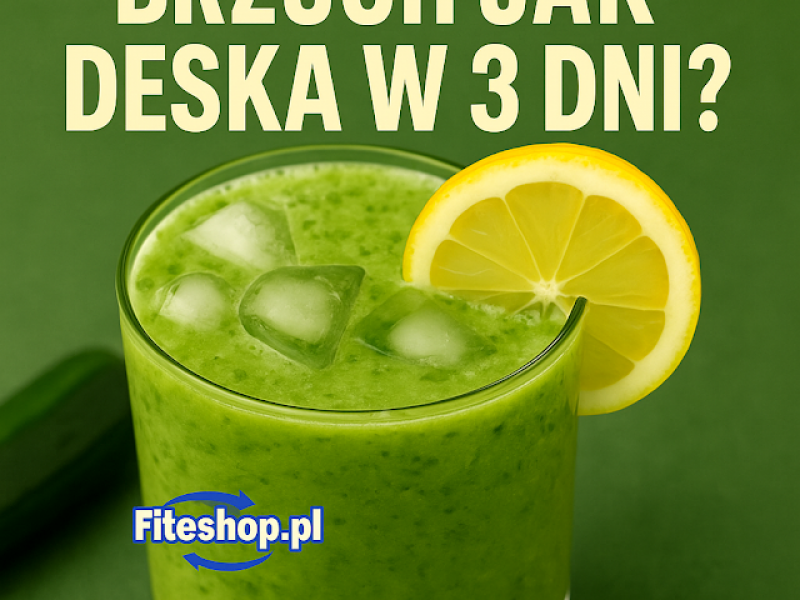 Brzuch jak deska w 3 dni? Zielony koktajl oczyszczający na czczo