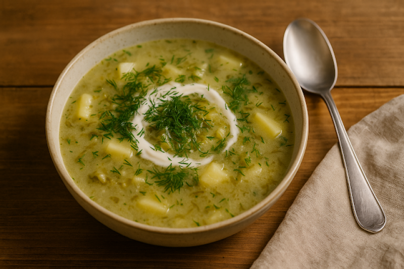 Zupa ogórkowa z ogórkami małosolnymi (sezonowa, comfort)