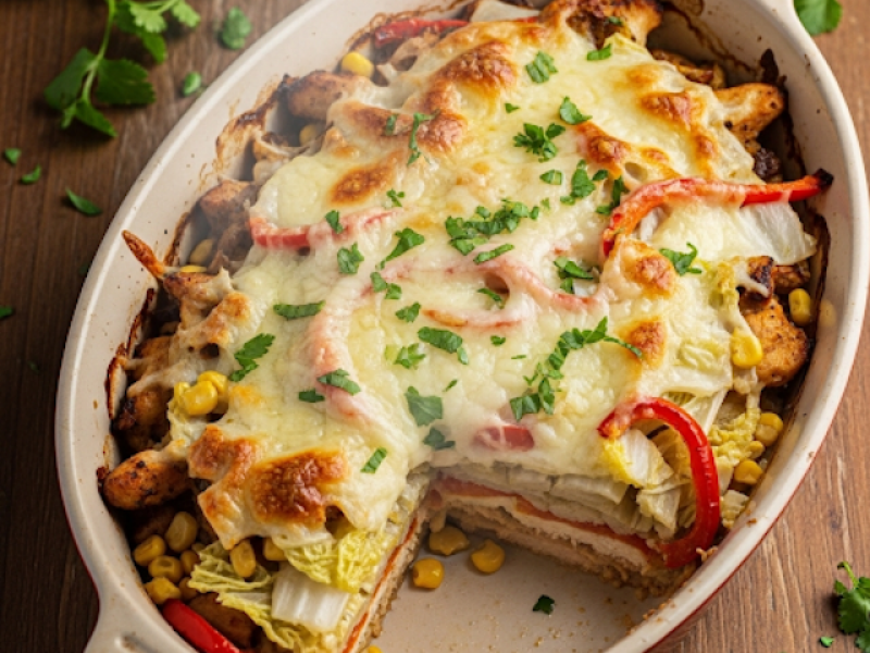 Zapiekanka Gyros z Kurczakiem i Kapustą Pekińską – Obiad na Jednej Blasze!