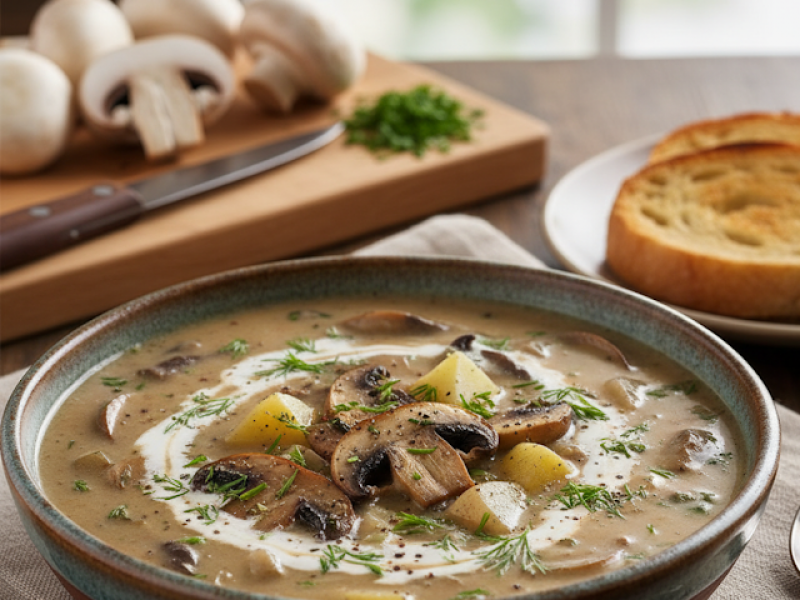 Zupa pieczarkowa – prosty przepis na rozgrzewający comfort food!