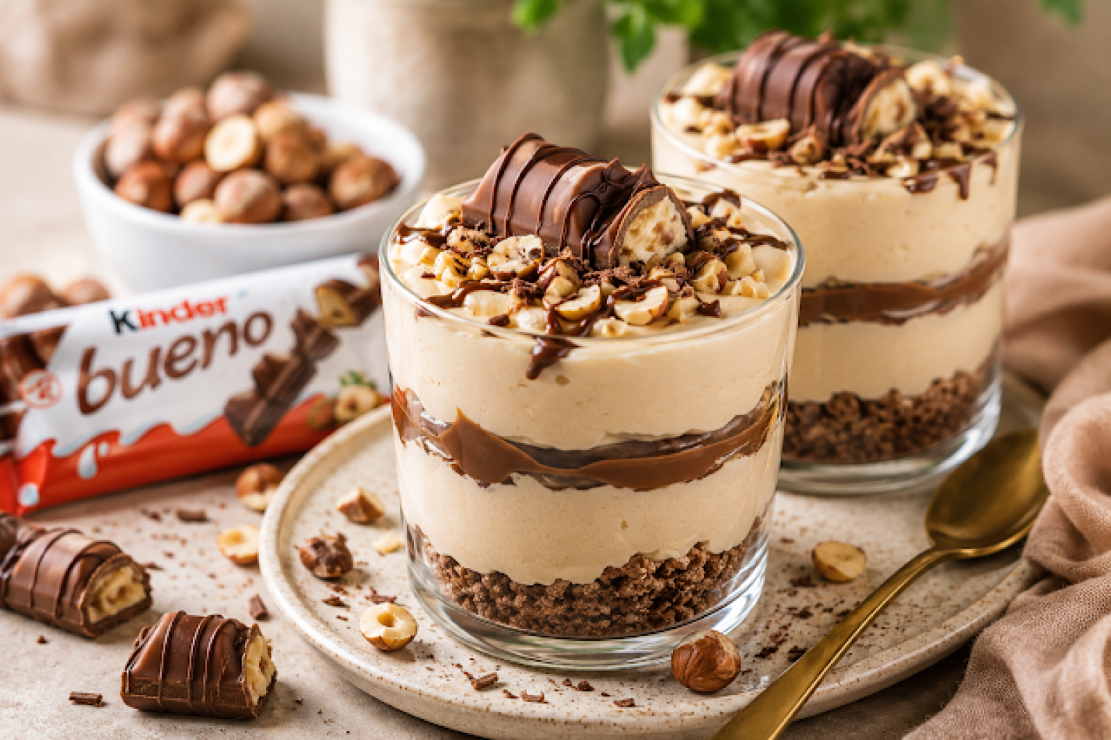 Fit Kinder Bueno w kubeczku – deser bez pieczenia