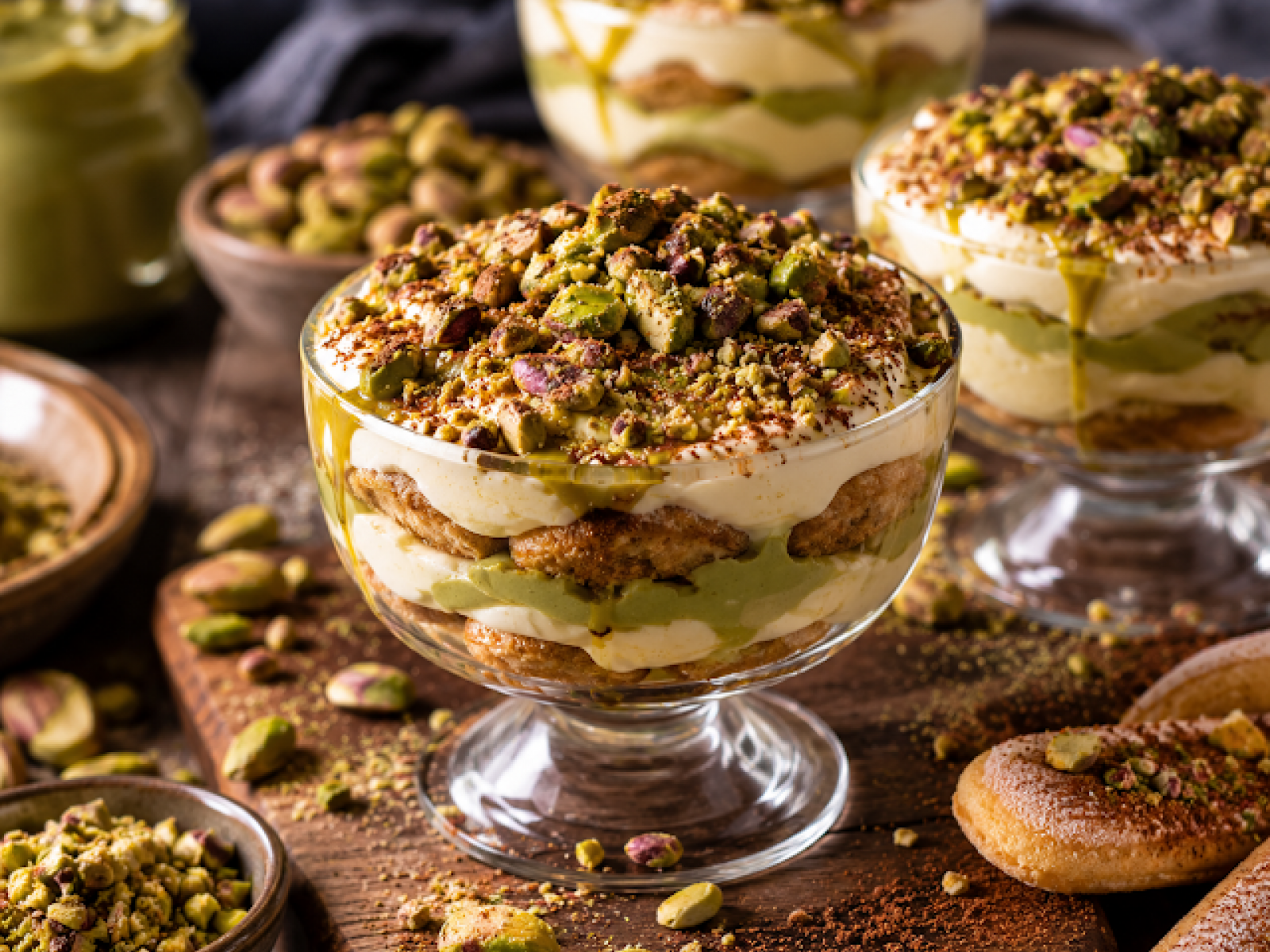 Fit pistacjowe tiramisu – kremowe, wysokobiałkowe i bez pieczenia