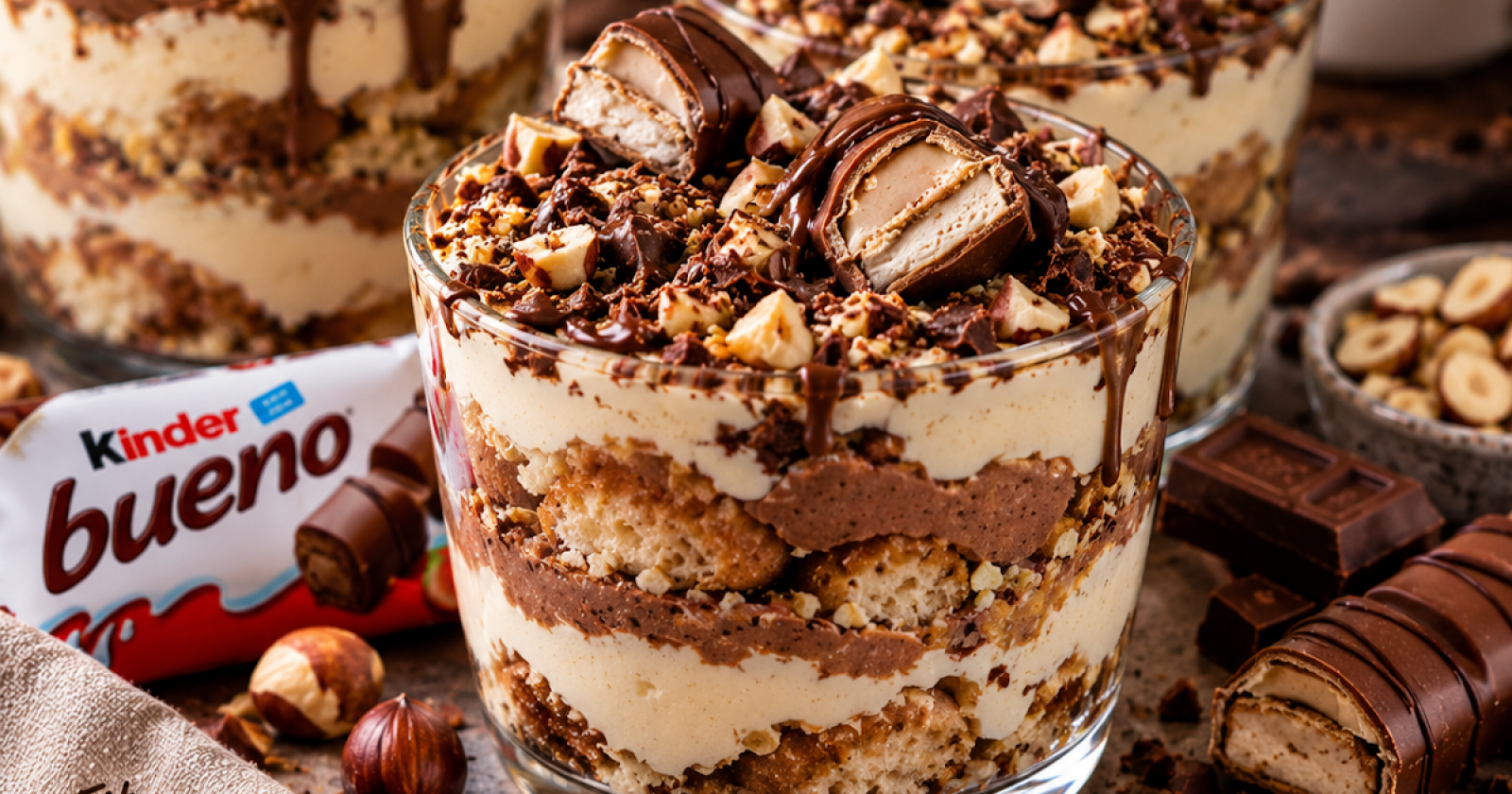 Fit Tiramisu Kinder Bueno – kremowe, orzechowe i wysokobiałkowe