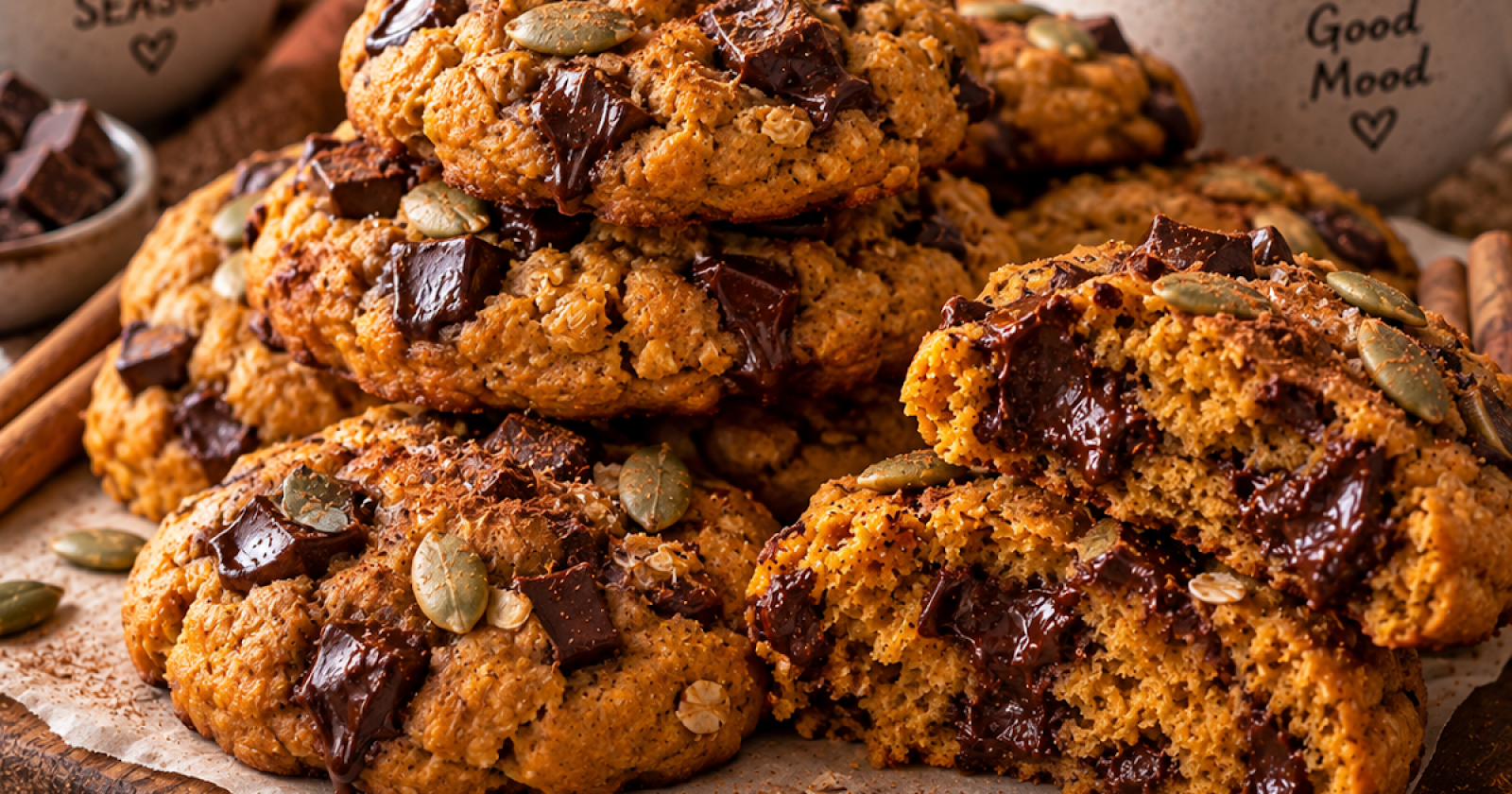 Fit Pumpkin Cookies – Miękkie Ciasteczka Dyniowe Bez Cukru