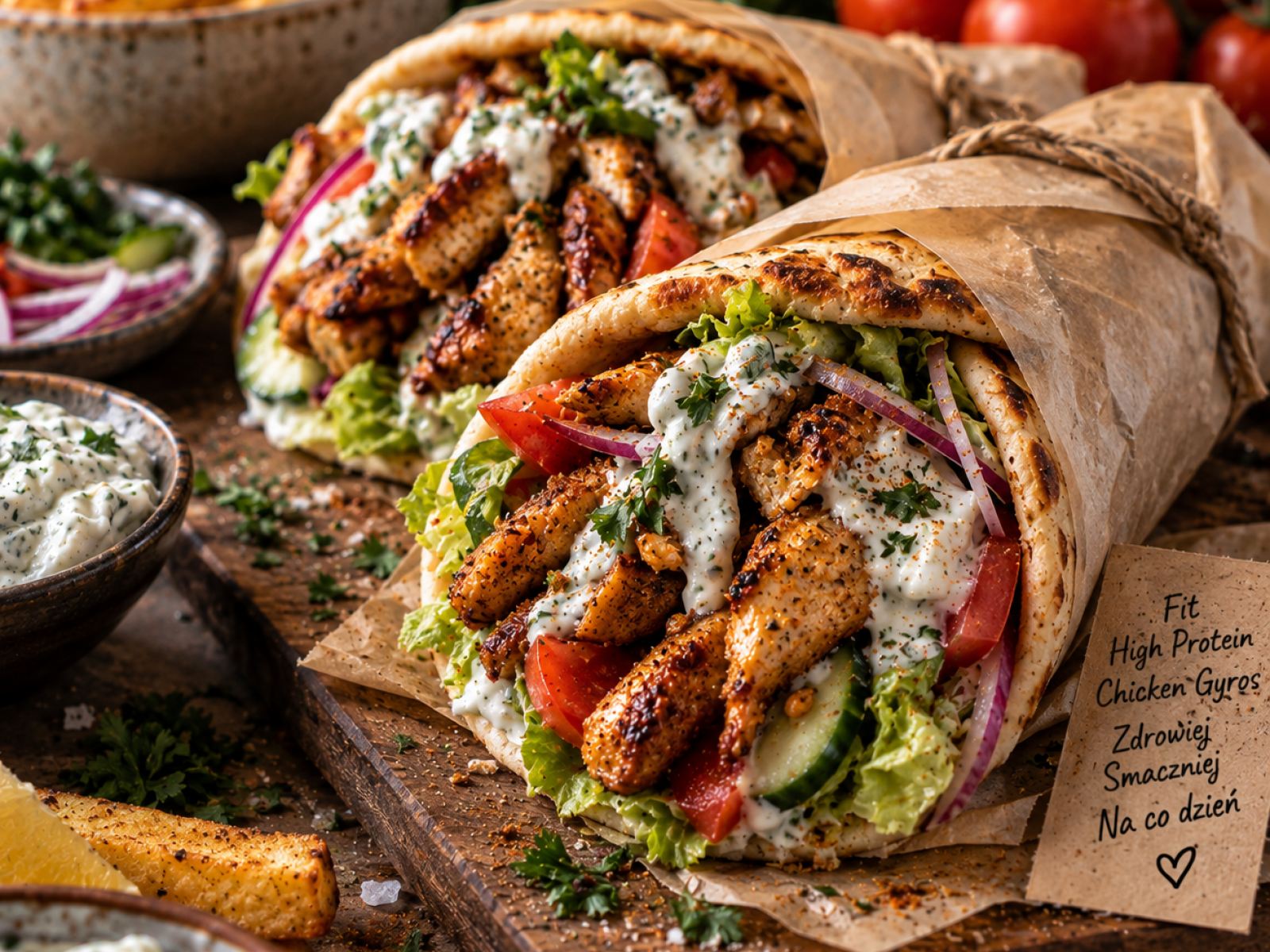 Fit High Protein Chicken Gyros – Wysokobiałkowy Gyros z Kurczakiem