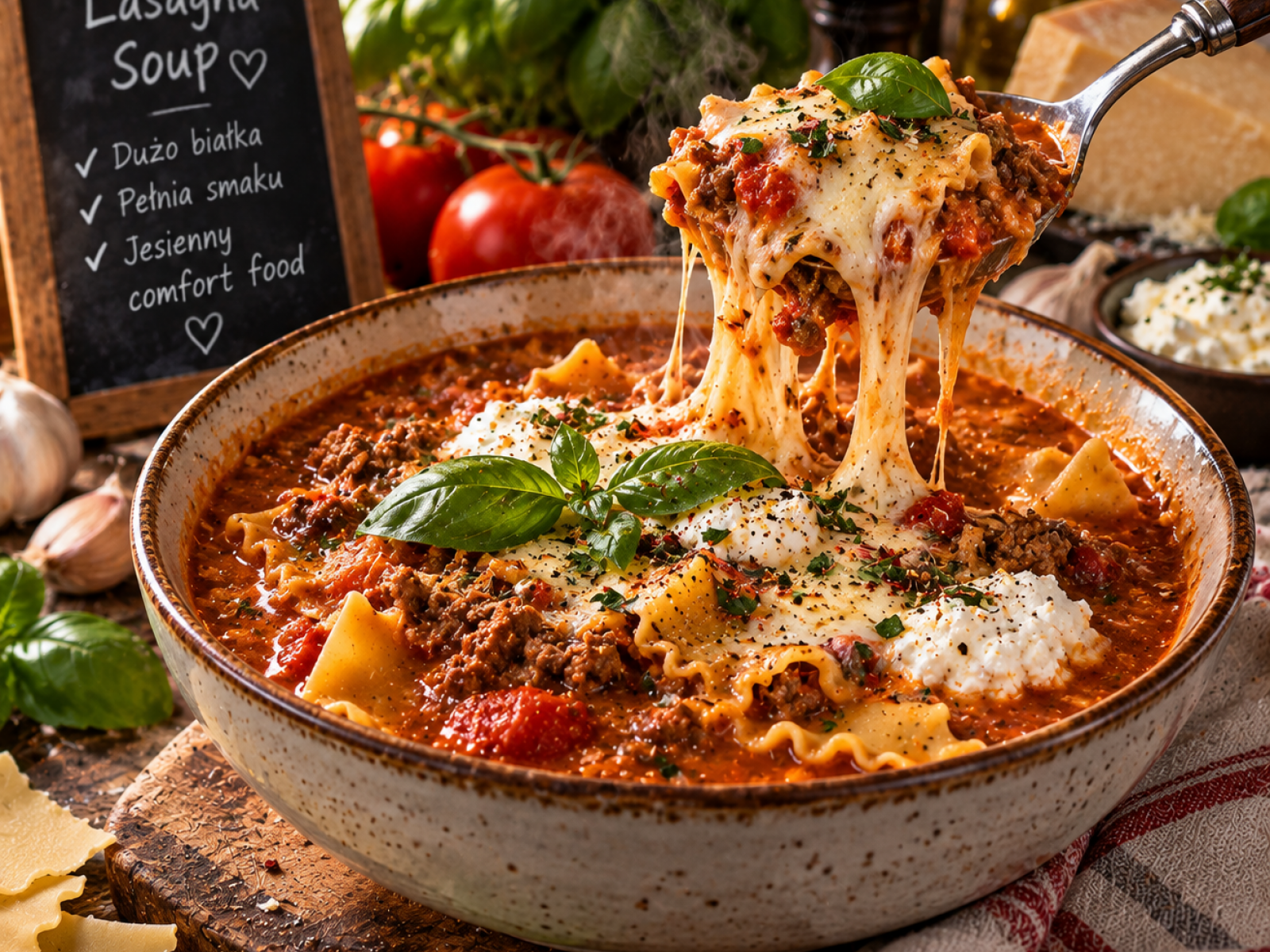 High Protein Lasagna Soup – Zupa o Smaku Lasagne