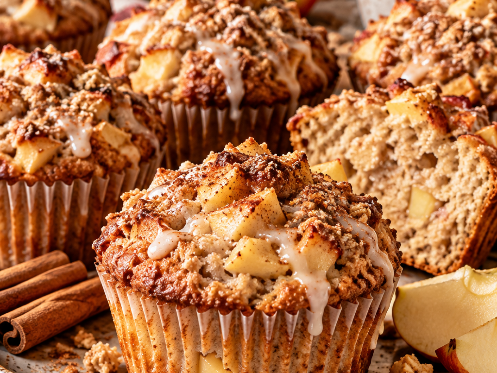 Proteinowe Muffiny Jabłkowo-Cynamonowe z Twarogiem – Fit Przepis
