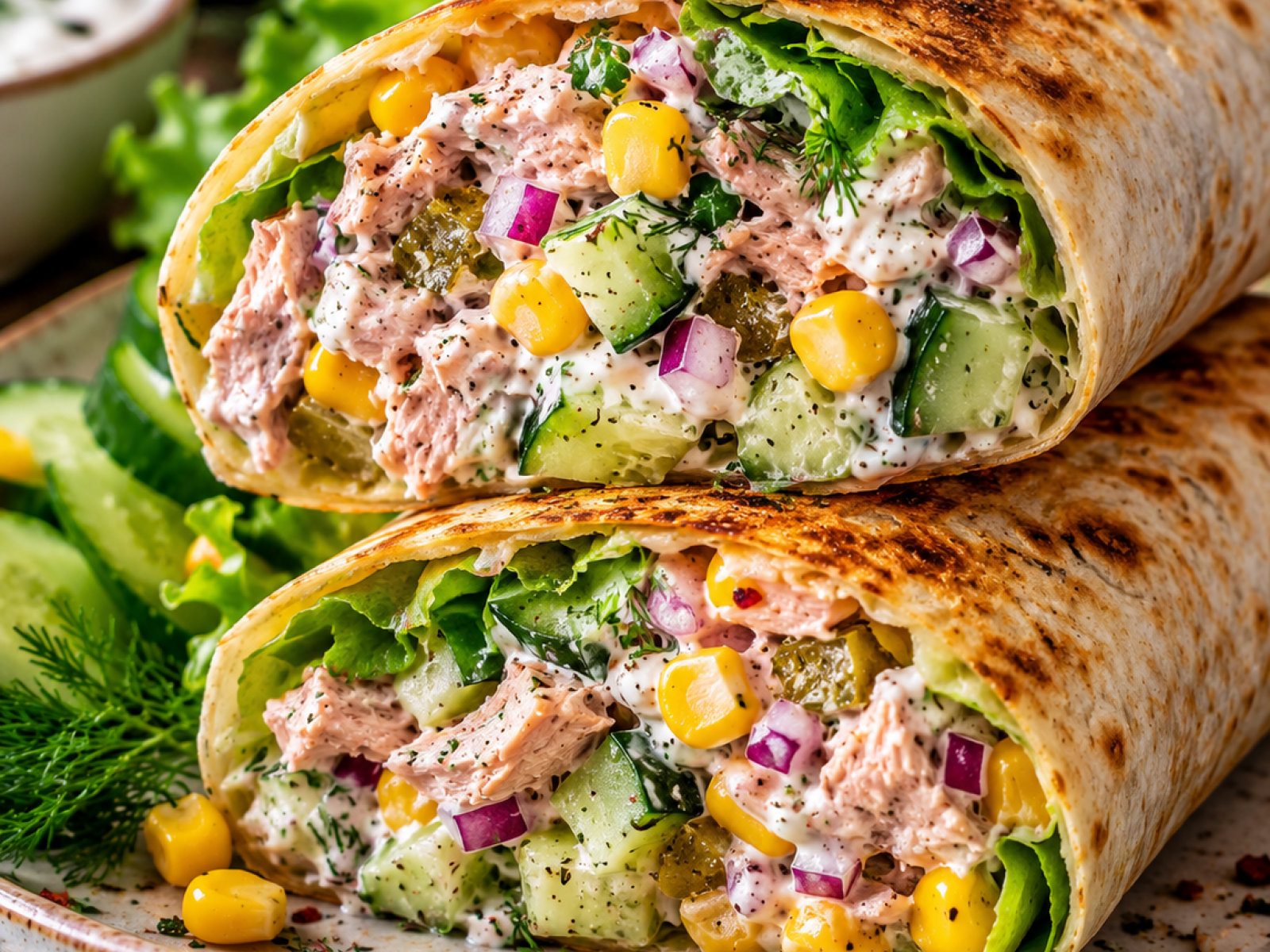 Chrupiący wrap z tuńczykiem – wysokobiałkowy lunch w 10 minut