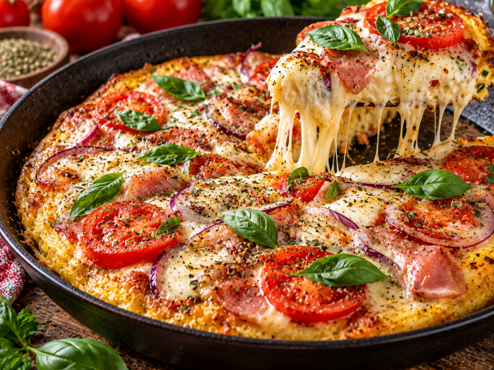Omlet pizza – szybki przepis na śniadanie i obiad