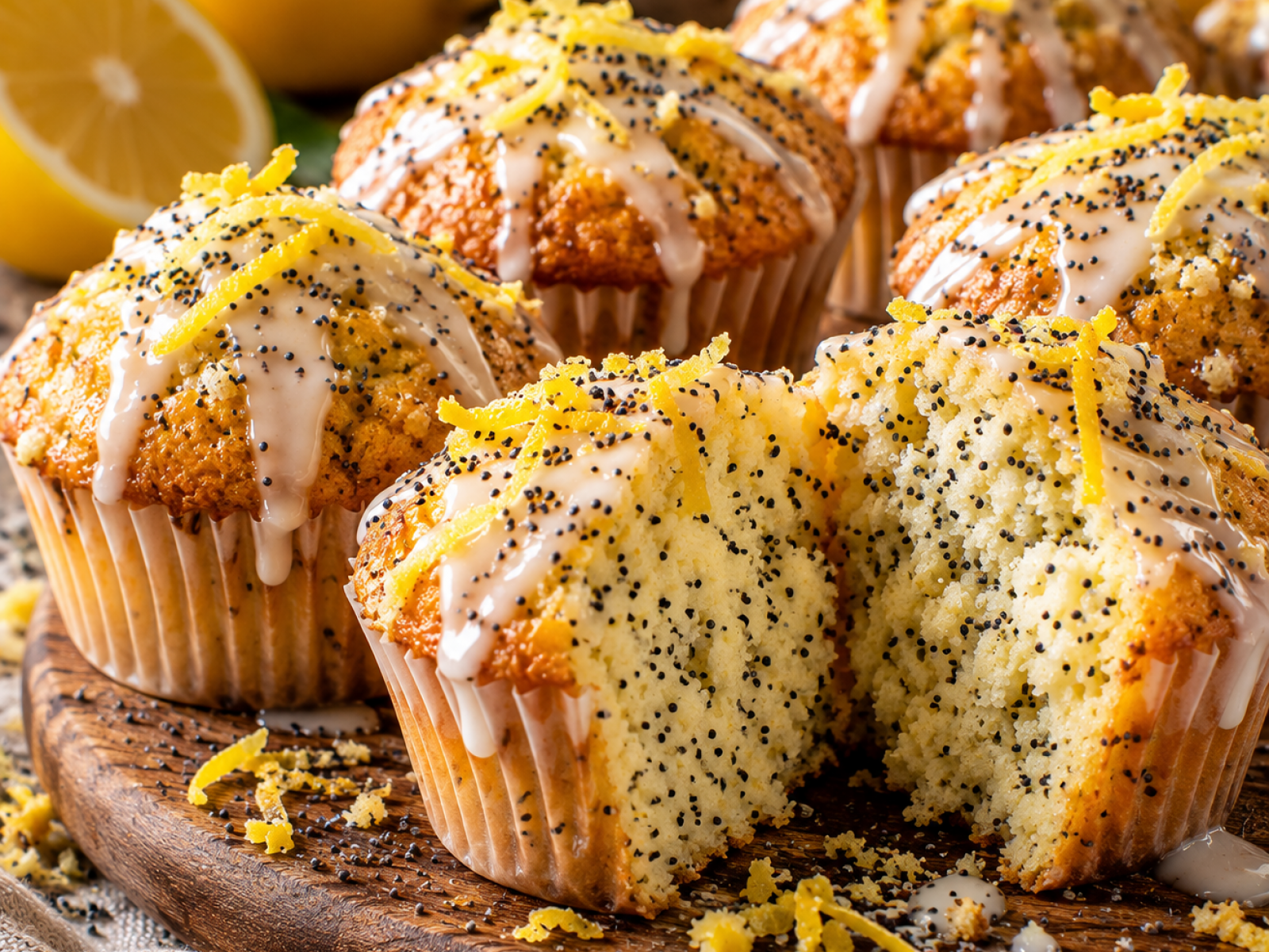 Proteinowe muffiny cytrynowe z makiem – puszysty przepis