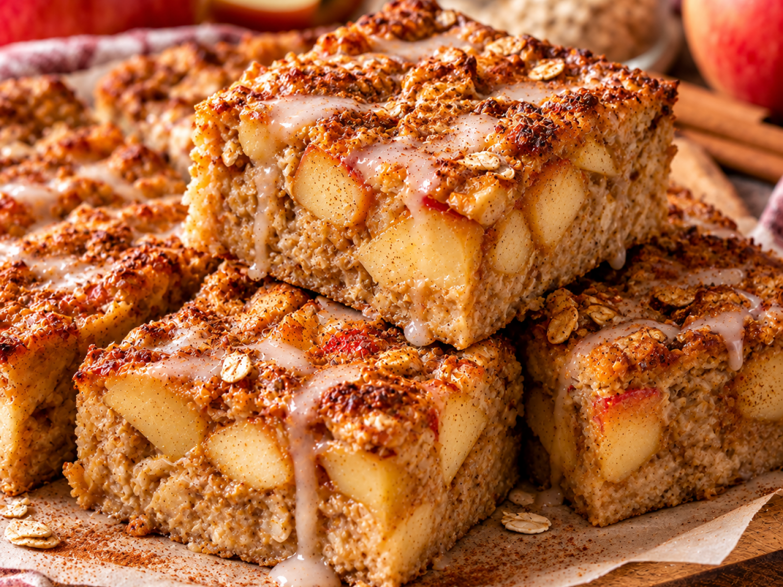 Pieczona owsianka jabłkowo-cynamonowa – przepis