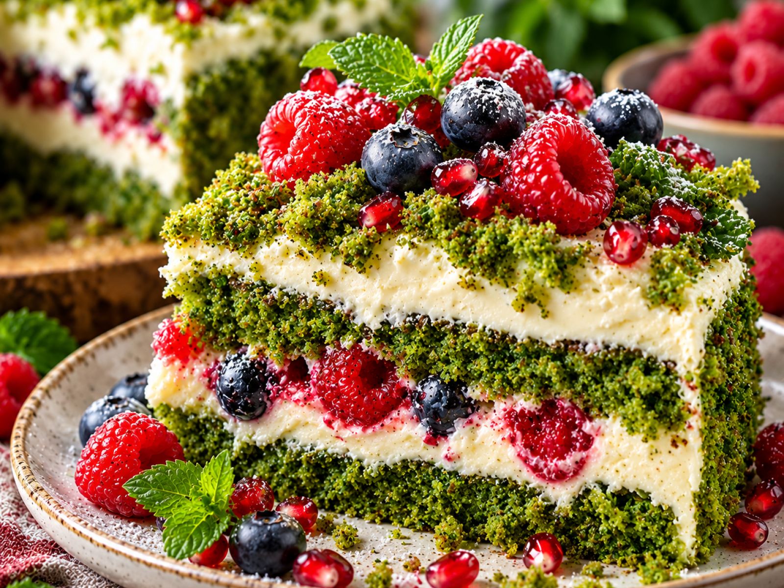 Leśny mech – przepis na zielone ciasto szpinakowe z mascarpone