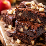 Fit brownie z jabłkami...