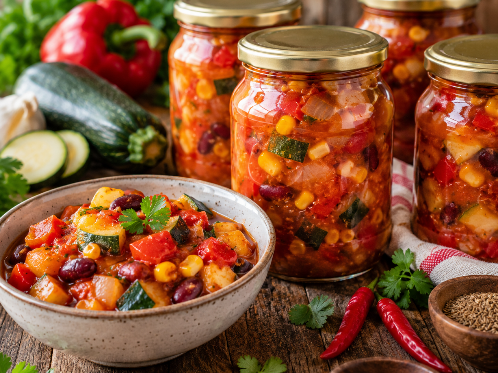 🌶️🌽 Cukinia po meksykańsku do słoików