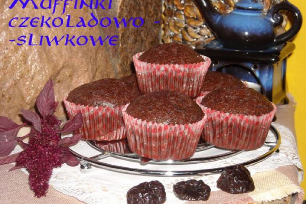 Muffinki czekoladowo - śliwkowe
