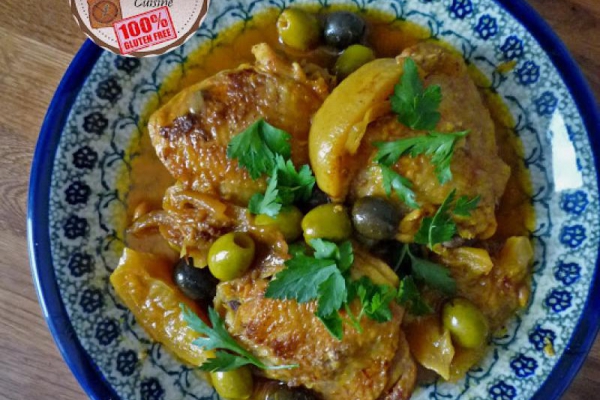 Kurczak po marokańsku z kiszonymi cytrynami. Maroccan Chicken with Preserved Lemon.