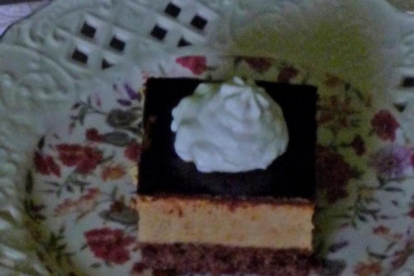 Sernik dyniowy na kakaowym spodzie. Pumpkin cheesecake with cocoa base.