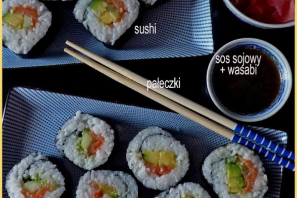 Sushi maki z awokado.