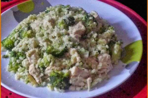 Risotto z brokułem. Risotto with broccoli.