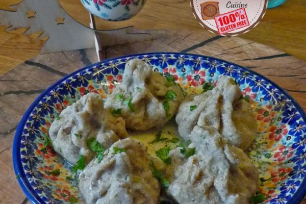 Chinkali - gruzińskie pierogi. Khinkali - Georgian dumplings.