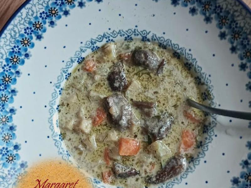 Zupa grzybowa z koperkiem. Mushroom soup with dill.