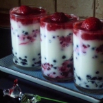 Fruit yogurt dessert....