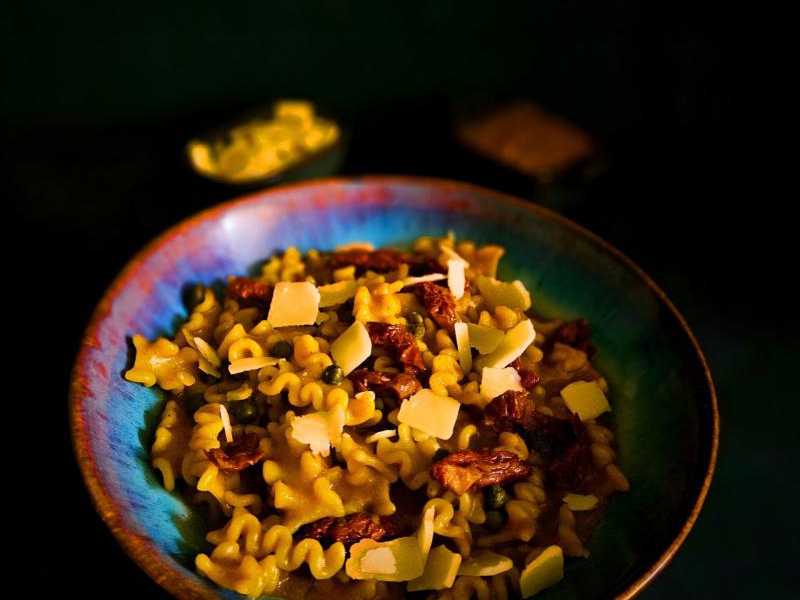 Paprykowe Mafalde – czyli pesto z pieczonej papryki w duecie z Grana Padano