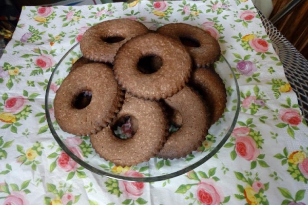 Ciasteczka kakaowo - orzechowe