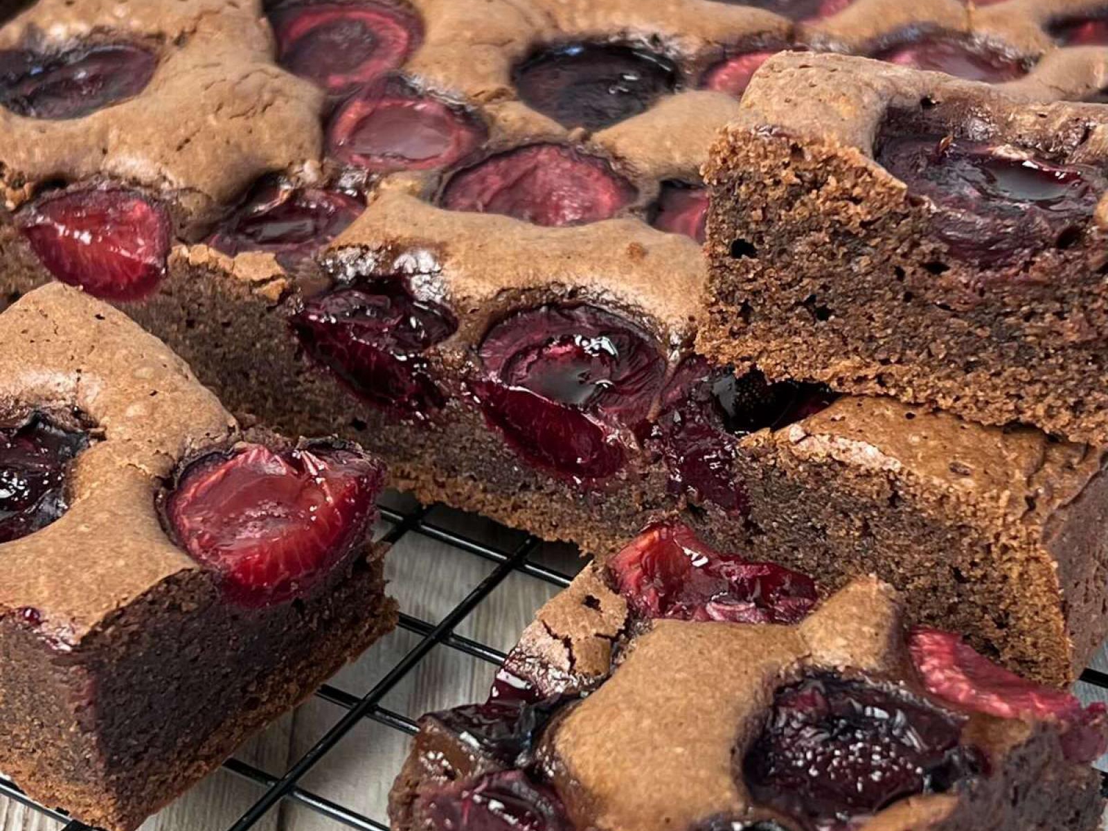 Brownie z czereśniami