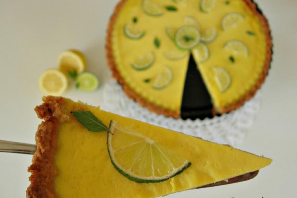 Ciasto cytrynowo-limonkowe na kruchym spodzie