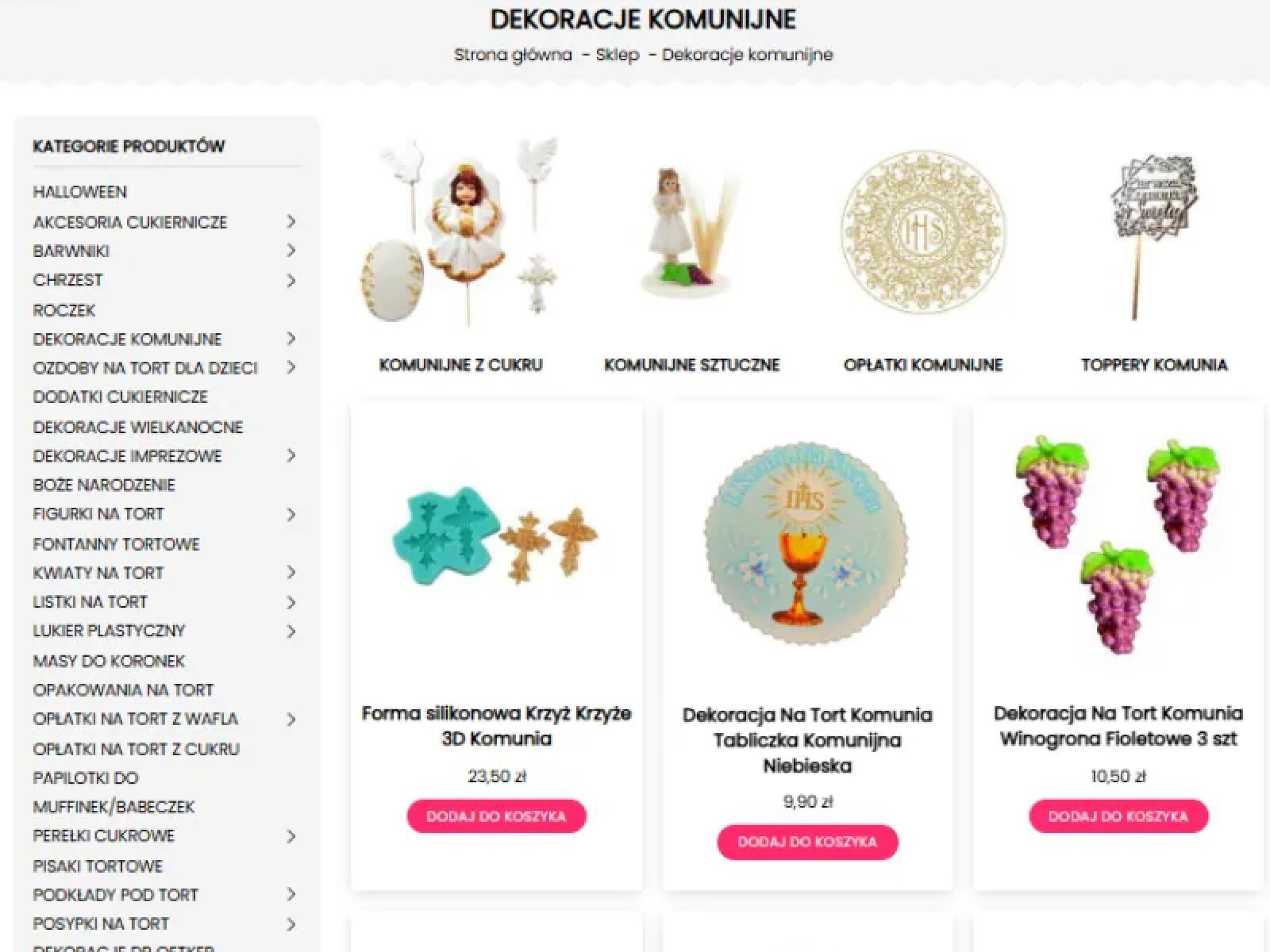 Tort na komunię – inspiracje i pomysły