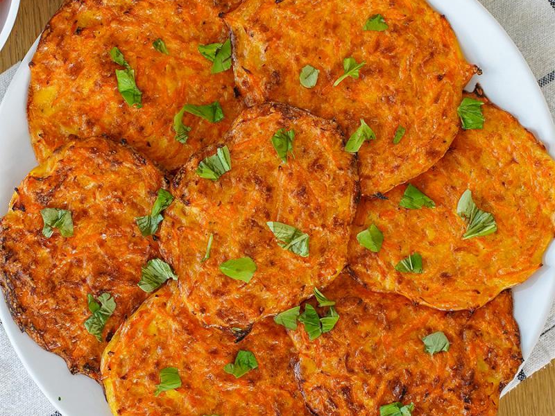 Placki marchewkowe z piekarnika