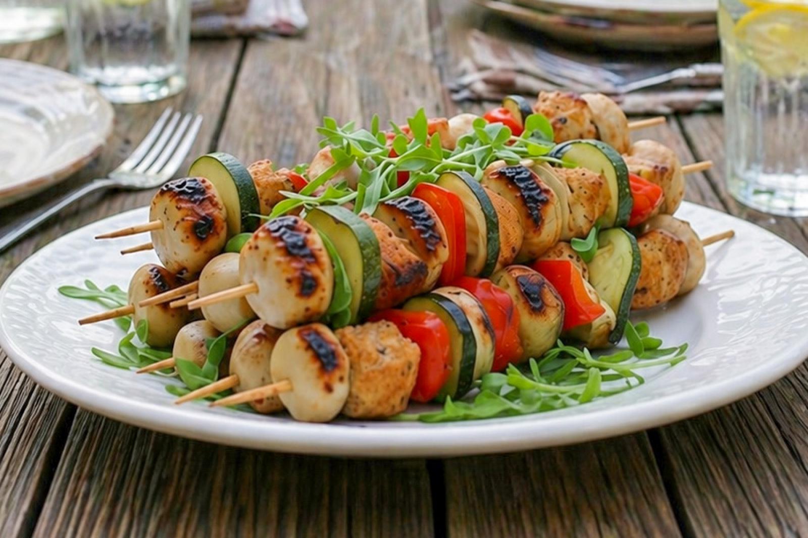 Szaszłyki na grilla – najlepsze szaszłyki z kurczakiem i warzywami