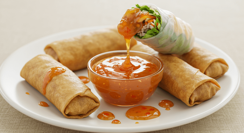 Sos do spring rolls, który jest sto razy lepszy niż gotowiec – słodko-pikantna perfekcja