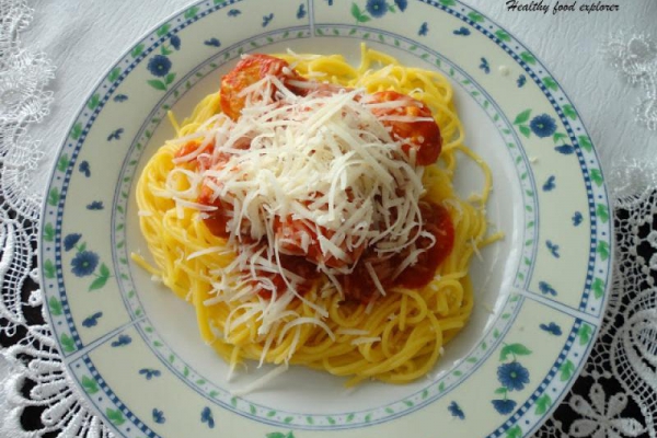 Spaghetti z klopsikami drobiowymi