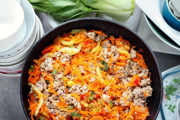 Quinoa z rybą i warzywami